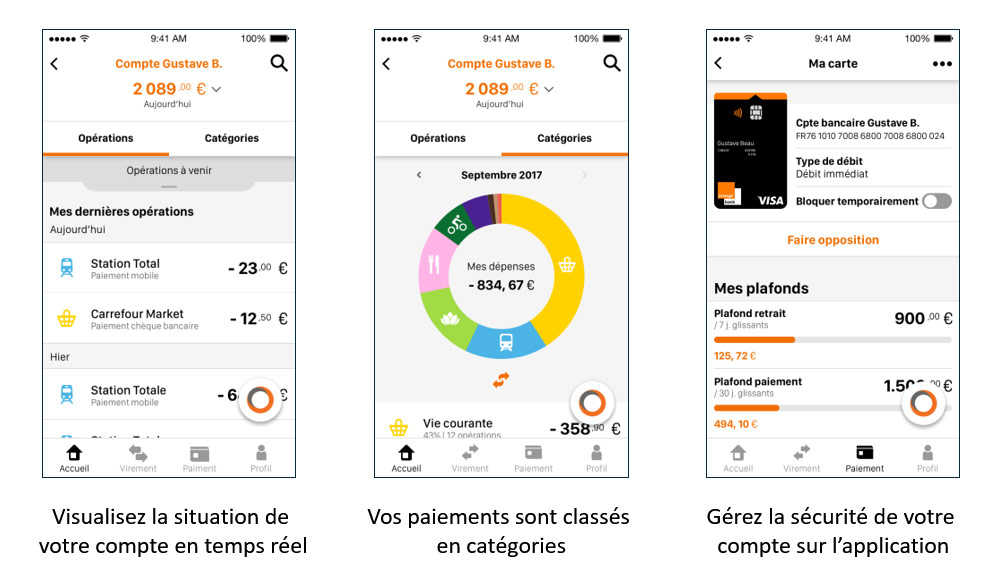 application-mobile-orange-bank-meilleure carte bancaire prépayée