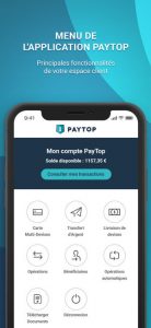 application-mobile-paytop-meilleure carte bancaire prépayée